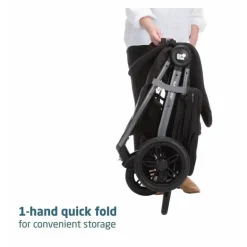 Maxi-Cosi - Gia XP Luxe 3-Wheel Travel System, Midnight Black