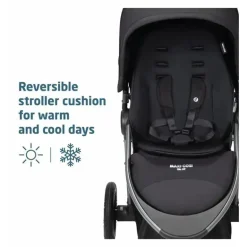 Maxi-Cosi - Gia XP Luxe 3-Wheel Travel System, Midnight Black