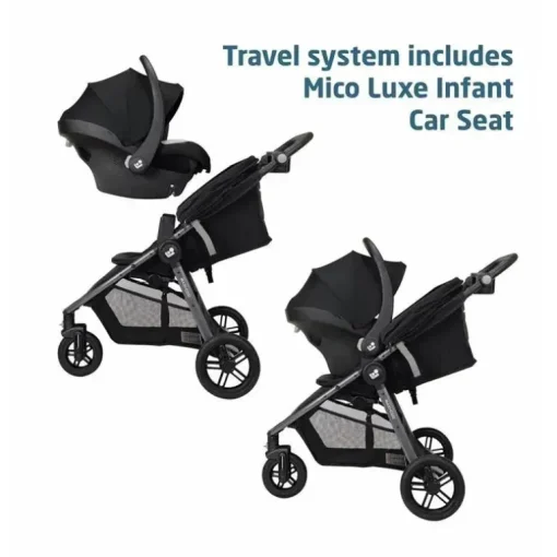 Maxi-Cosi - Gia XP Luxe 3-Wheel Travel System, Midnight Black