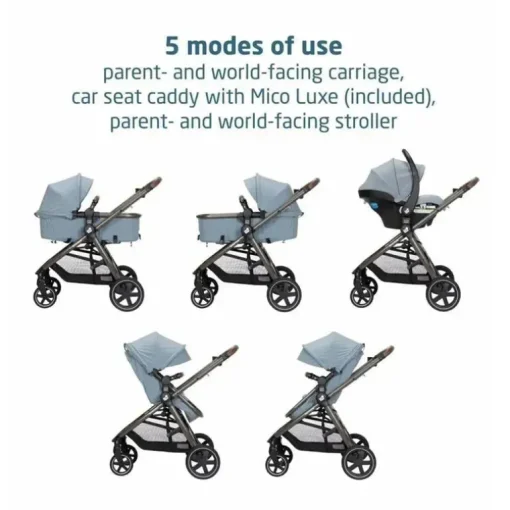 Maxi-Cosi - Sistema de viagem modular Zelia 2 Luxe 5 em 1, New Hope Grey