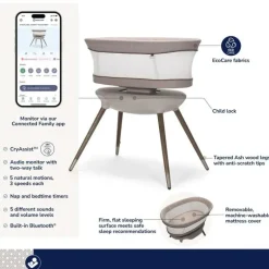 Maxi-Cosi - Starling Smart Bassinet Coleção Kindred, Onyx Heritage