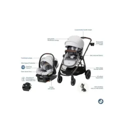 Maxi-Cosi - Zelia Luxe + Travel System, Arctic Frost