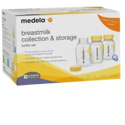 Medela - 6 unidades de frascos para coleta e armazenamento de leite materno