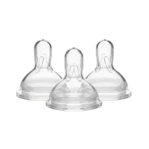 Medela - bicos para garrafa de fluxo lento 3Pk com base larga