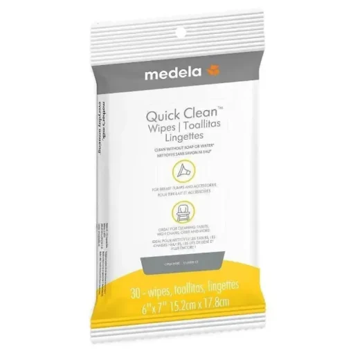 Medela - Bomba tira leite de limpeza rápida 30Ct e toalhetes acessórios