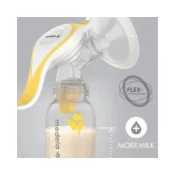 Medela - Bomba tira leite manual com Flex Shields Harmony de mão única
