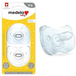 Medela - chupeta de bebê 2Pk, azul/transparente