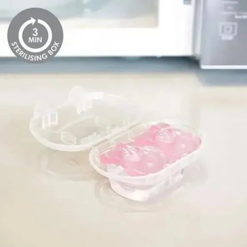 Medela - chupeta de bebê 2Pk, rosa/transparente
