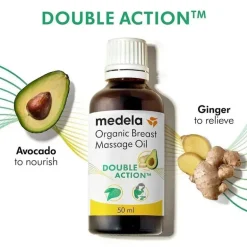 Medela - óleo orgânico de massagem mamária para mães que amamentam