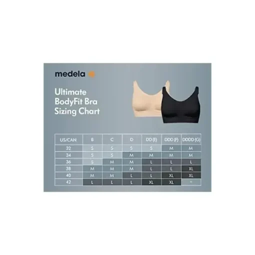 Medela - Sutiã Ultimate Bodyfit para Maternidade e Enfermagem, Preto