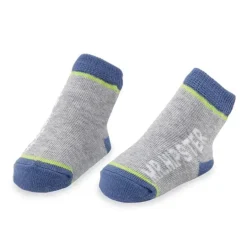 Meias de bebê Mud Pie cinza Mr. Hipster, 0-12M