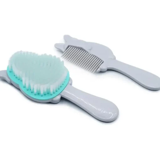 Melii - 2 Piece Hair Brush And Comb Set, Bulldog