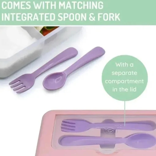 Melii - Bento de duas camadas, 48,8 onças, rosa