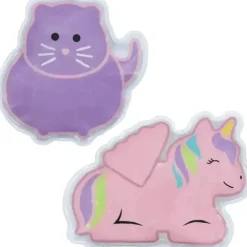 Melii - bolsas de gelo em gel, 2 unidades, mantém almoços e lanches frescos, reutilizáveis, unicórnio e gato