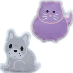 Melii - bolsas de gelo em gel, 2 unidades, mantém almoços e lanches frescos, reutilizáveis, Bulldog e Cat