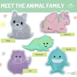 Melii - bolsas de gelo em gel, 2 unidades, mantém almoços e lanches frescos, reutilizáveis, Bulldog e Cat