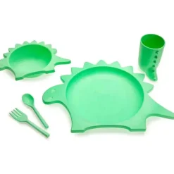 Melii - Conjunto de refeições para alimentação de celulose 5Pk, dinossauro