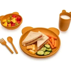 Melii - Conjunto de refeições para alimentação de celulose 5Pk, Urso