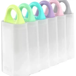 Melii - Moldes para picolé com bandeja, 6 moldes para picolé faça você mesmo
