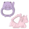 Melii - Mordedores para bebês, 100% silicone de qualidade alimentar, múltiplas texturas, sem BPA, unicórnio e gato