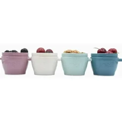 Melii - 4Pk Snap &amp; Go Recipientes para armazenamento de alimentos para bebês, 4 Oz