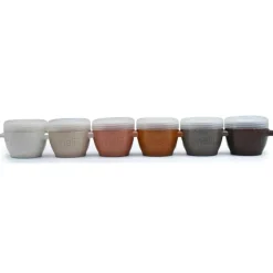 Melii - 6Pk Snap Containers e Go Pods, neutros, 2 onças