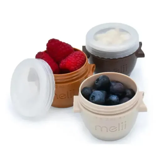 Melii - 6Pk Snap Containers e Go Pods, neutros, 2 onças