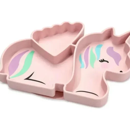 Melii - Placa de sucção de silicone dividida, unicórnio