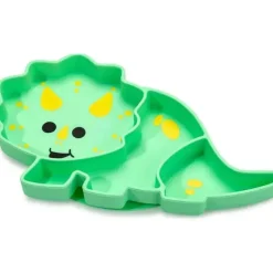 Melii - placa de sucção de silicone dividida, dinossauro