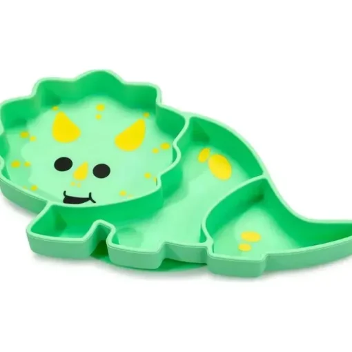 Melii - placa de sucção de silicone dividida, dinossauro