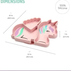 Melii - Placa de sucção de silicone dividida, unicórnio