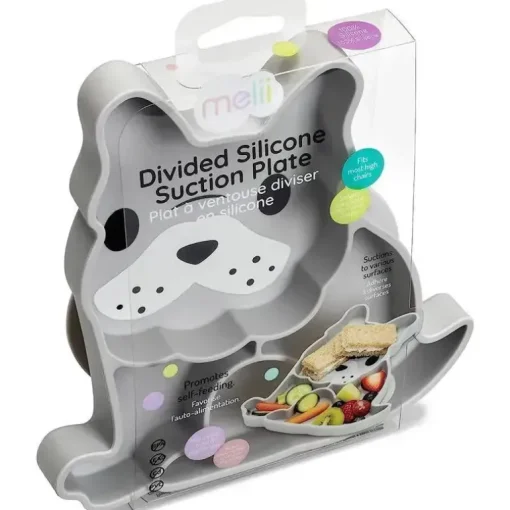 Melii - placa de sucção de silicone dividida, Bulldog