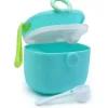 Melii - Recipiente de armazenamento de fórmulas para bebês com colher integrada, capacidade de 400ml / 13,5 onças, azul