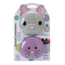 Melii - Recipiente de lanche para bulldog e gato 2 unidades