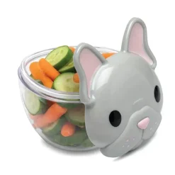 Melii - Recipiente de lanche para bulldog e gato 2 unidades