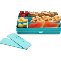 Melii - recipiente para lanches dividido com 12 compartimentos, azul