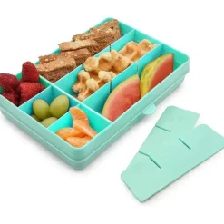 Melii - recipiente para lanches dividido com 12 compartimentos, azul