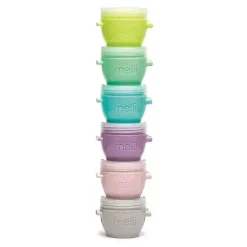 Melii - Recipientes de armazenamento de comida para bebê Snap &amp; Go de 2 onças com tampas