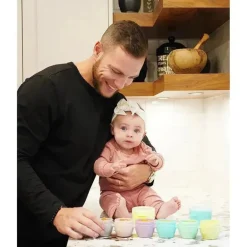 Melii - Recipientes de armazenamento de comida para bebê Snap &amp; Go de 2 onças com tampas