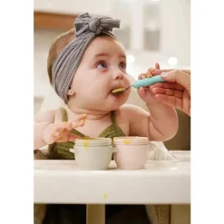 Melii - Recipientes de armazenamento de comida para bebê Snap &amp; Go de 2 onças com tampas