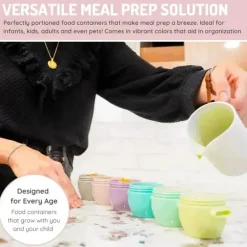 Melii - recipientes de armazenamento de comida para bebês Snap &amp; Go, 2 onças, pacote com 6