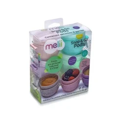 Melii - Recipientes de armazenamento de comida para bebê Snap &amp; Go de 2 onças com tampas