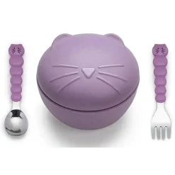 Melii - tigela de silicone para gatos com tampa e utensílios