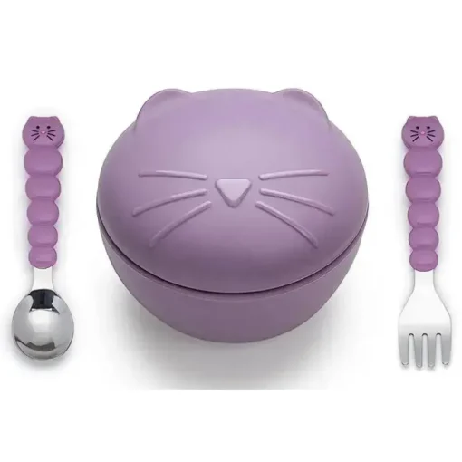 Melii - tigela de silicone para gatos com tampa e utensílios