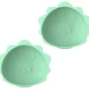 Melii - Ventosas de silicone para bebês e crianças pequenas, 10,1 onças - 2 unidades, Dino Green