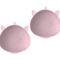Melii - Ventosas de silicone para bebês e crianças pequenas, 10,1 onças - pacote com 2, unicórnio rosa
