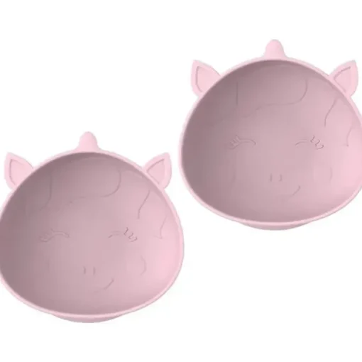 Melii - Ventosas de silicone para bebês e crianças pequenas, 10,1 onças - pacote com 2, unicórnio rosa
