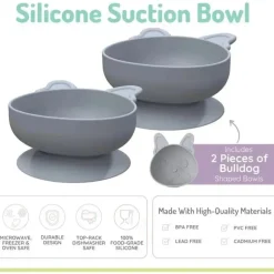 Melii - Ventosas de silicone, 10,1 onças, 2 unidades, Bulldog