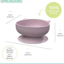 Melii - Ventosas de silicone para bebês e crianças pequenas, 10,1 onças - pacote com 2, unicórnio rosa