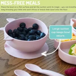 Melii - Ventosas de silicone para bebês e crianças pequenas, 10,1 onças - pacote com 2, unicórnio rosa
